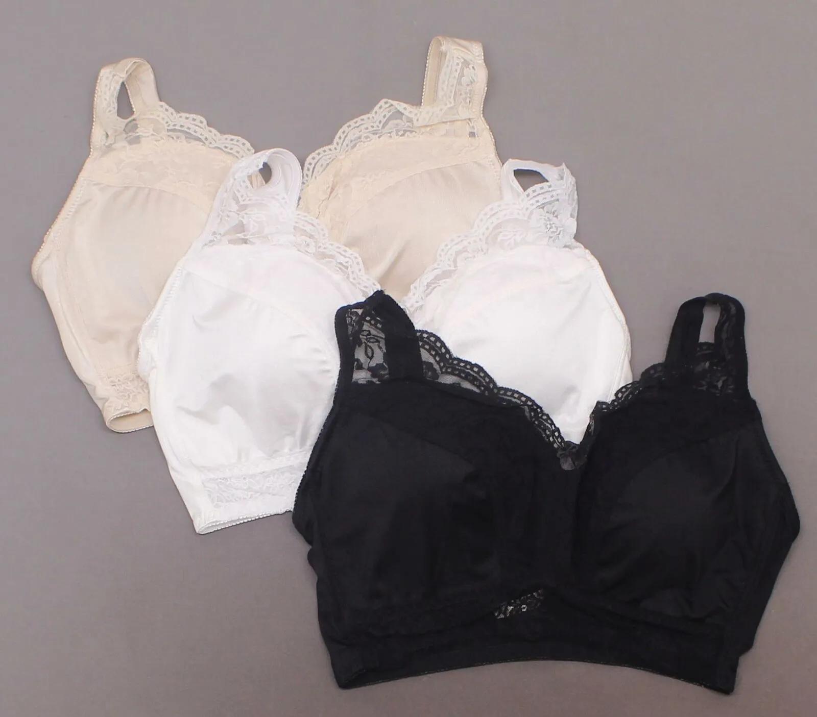 Rhonda Shear Women's Plus Size 3 Pack Pin Up Bras