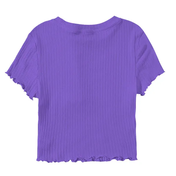 Ribbed Baby Tee with Lettuce Edge
