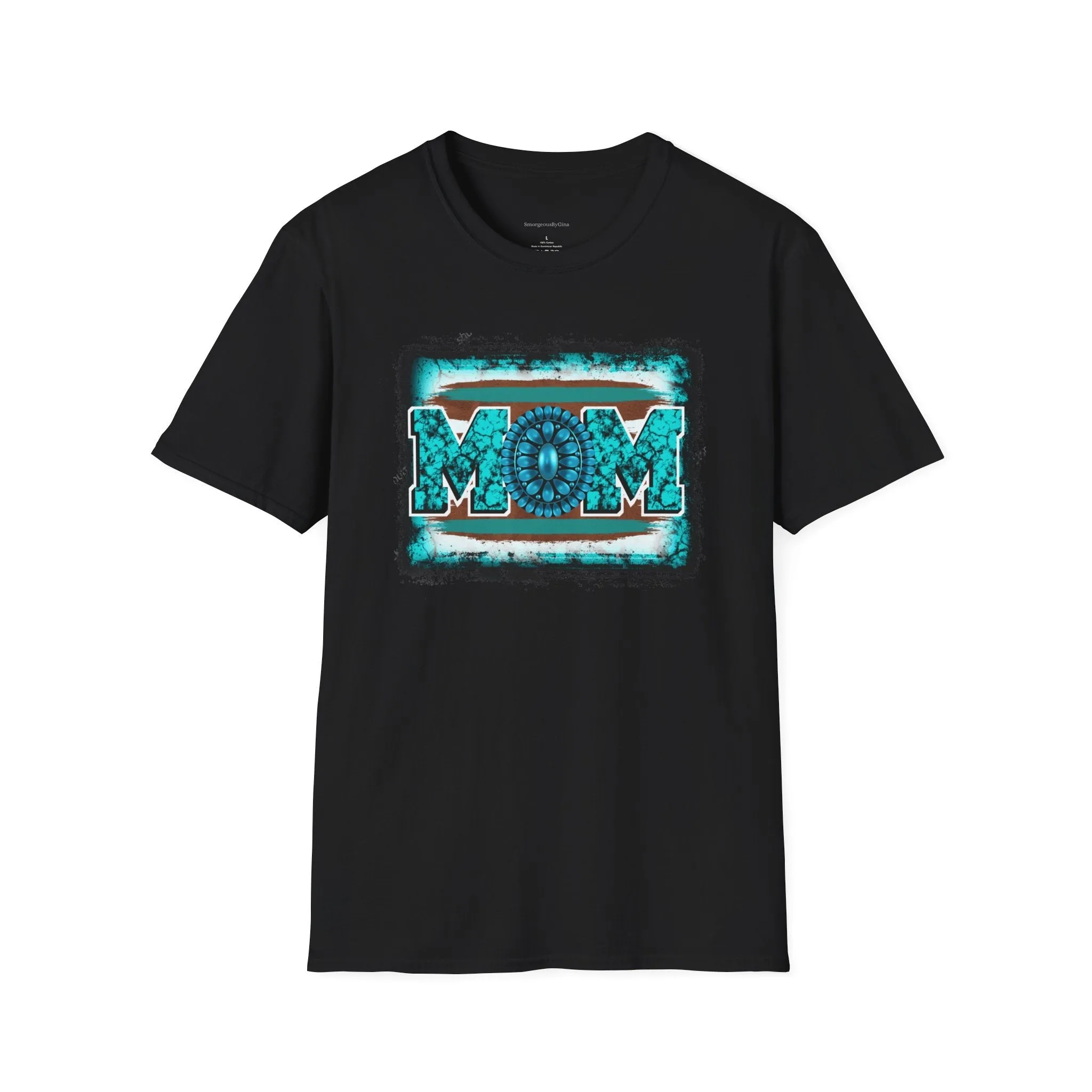 Rodeo Mom, Mom Shirt, Mom Tee, Rodeo Mom Tee, Turquoise, Softstyle T-Shirt
