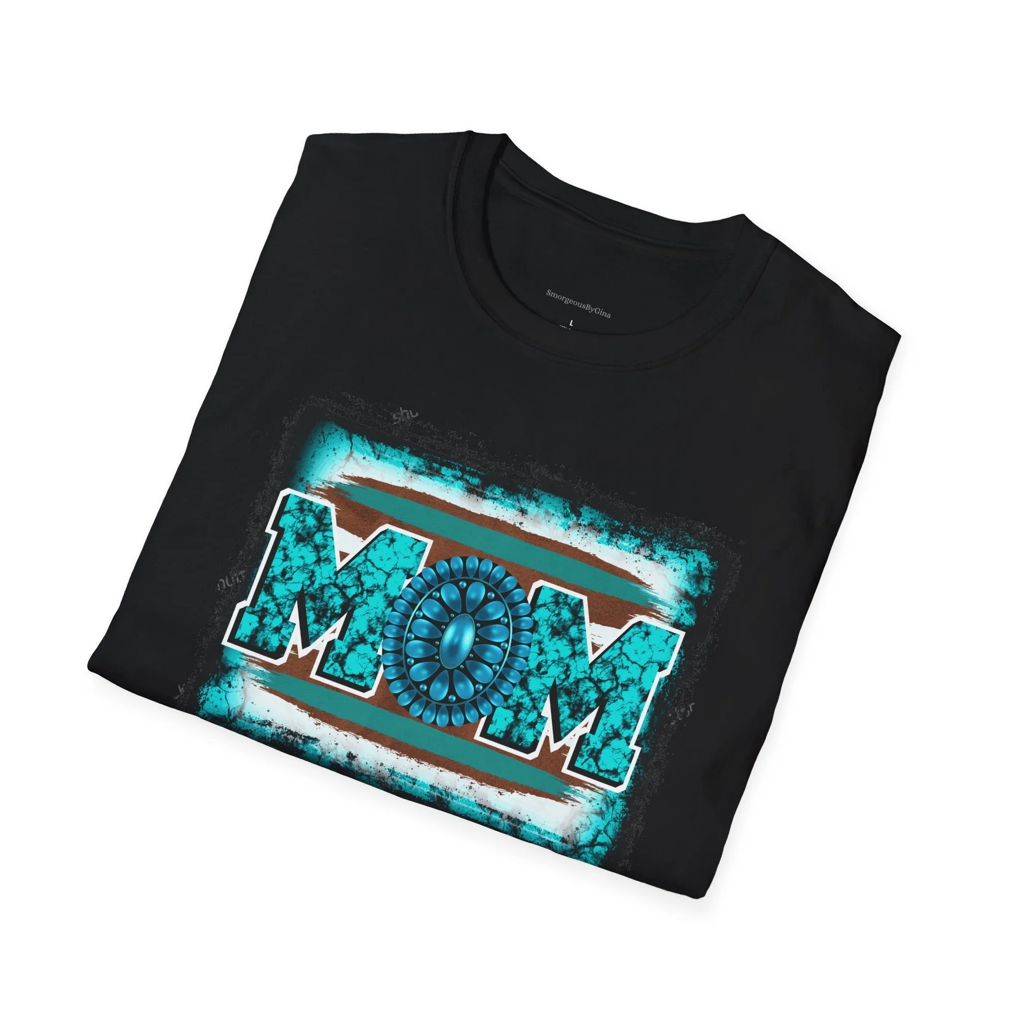 Rodeo Mom, Mom Shirt, Mom Tee, Rodeo Mom Tee, Turquoise, Softstyle T-Shirt