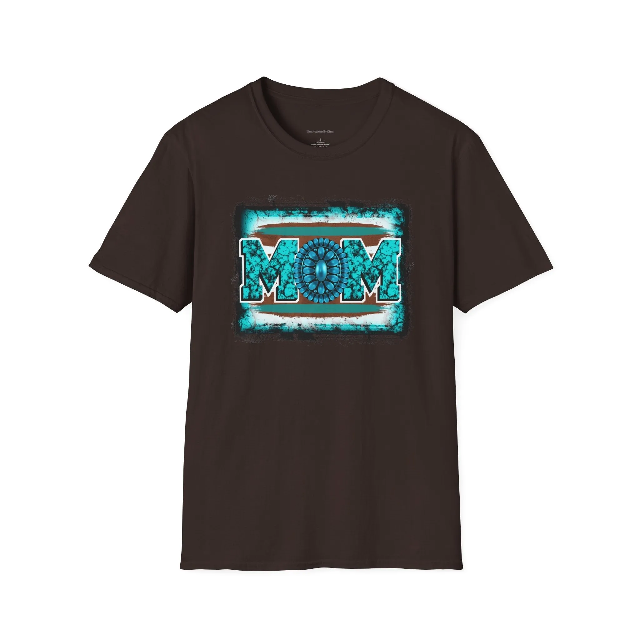 Rodeo Mom, Mom Shirt, Mom Tee, Rodeo Mom Tee, Turquoise, Softstyle T-Shirt