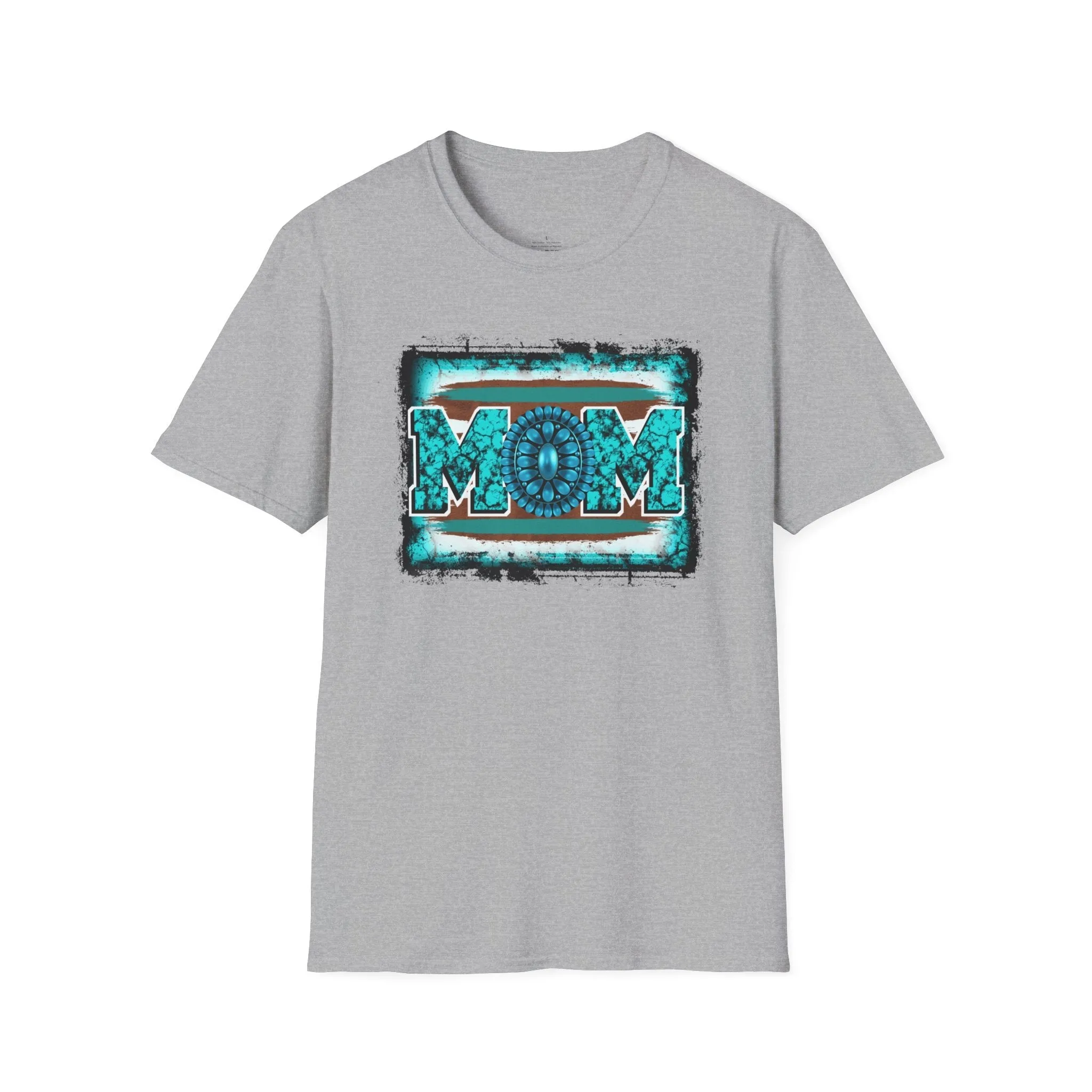Rodeo Mom, Mom Shirt, Mom Tee, Rodeo Mom Tee, Turquoise, Softstyle T-Shirt