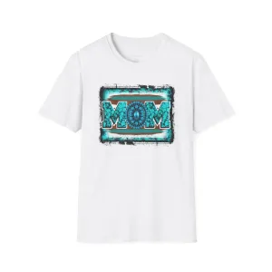 Rodeo Mom, Mom Shirt, Mom Tee, Rodeo Mom Tee, Turquoise, Softstyle T-Shirt
