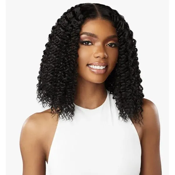 Sensationnel Butta Human Hair Blend Wet & Wavy Lace Front Wig - WATER WAVE 12"