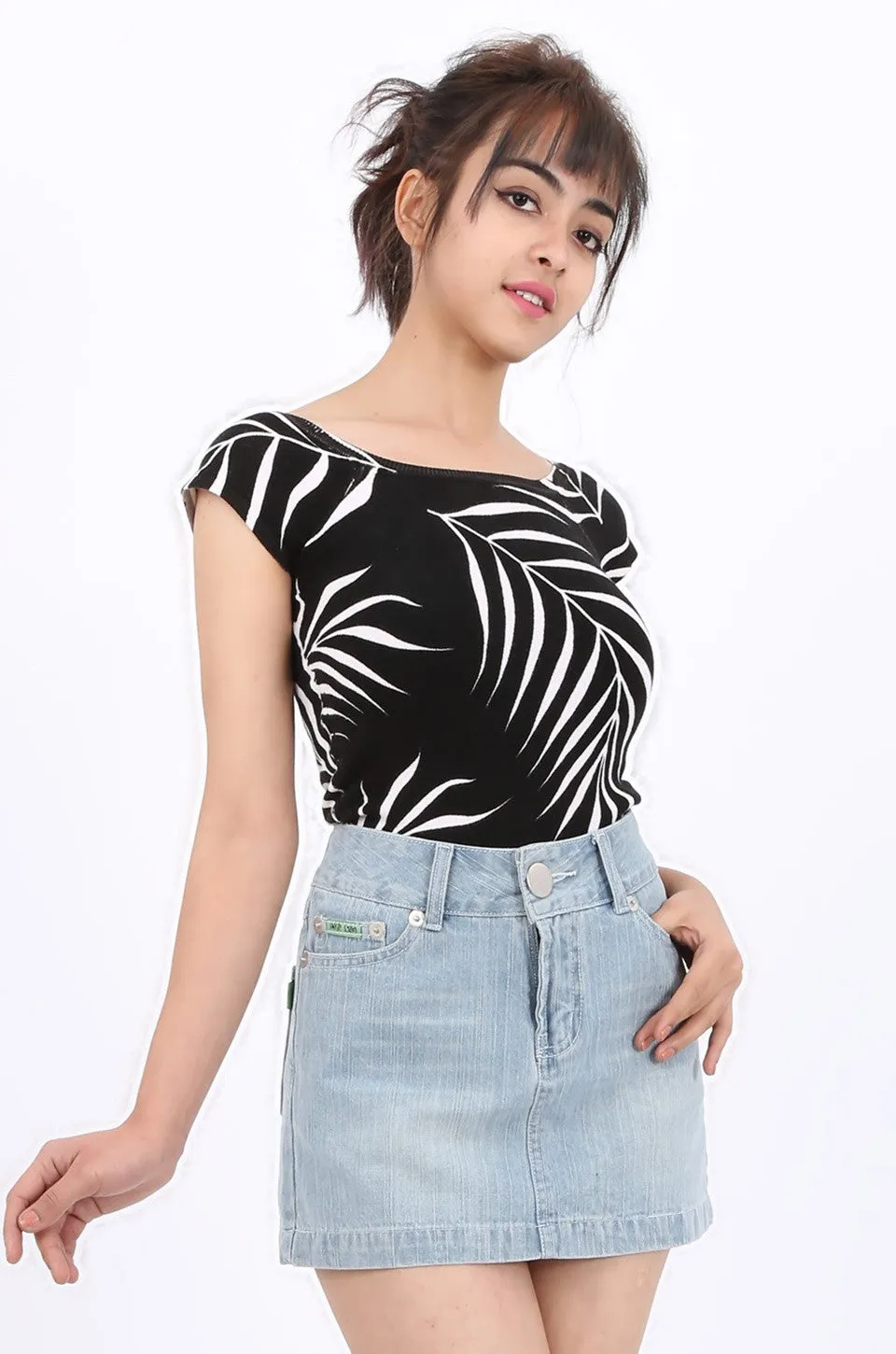 Serenity bamboo print top