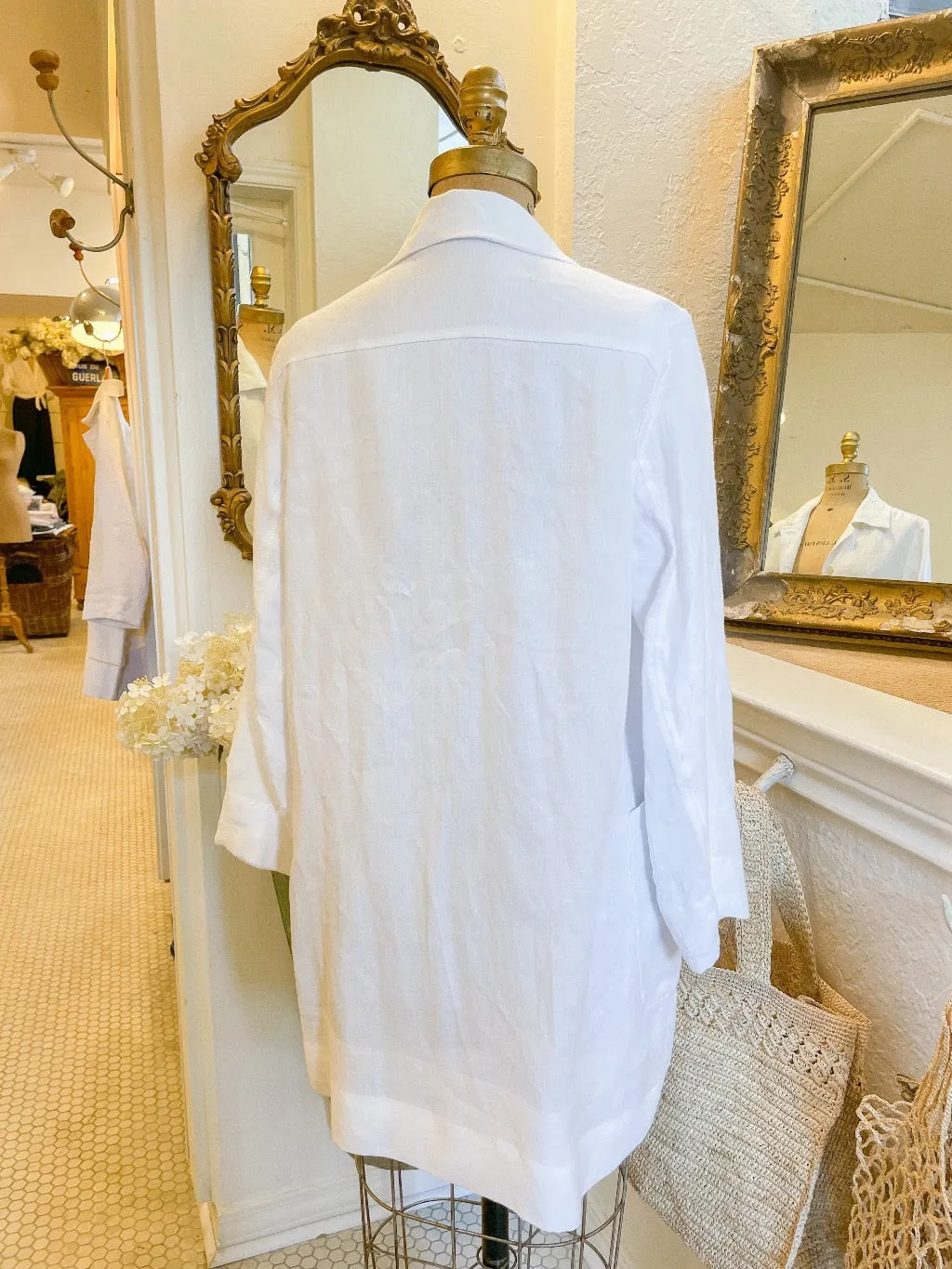 Short French Linen Coat