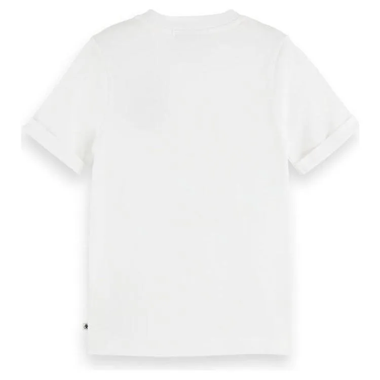 Slim Fit Floral-Embroidered T-Shirt - White