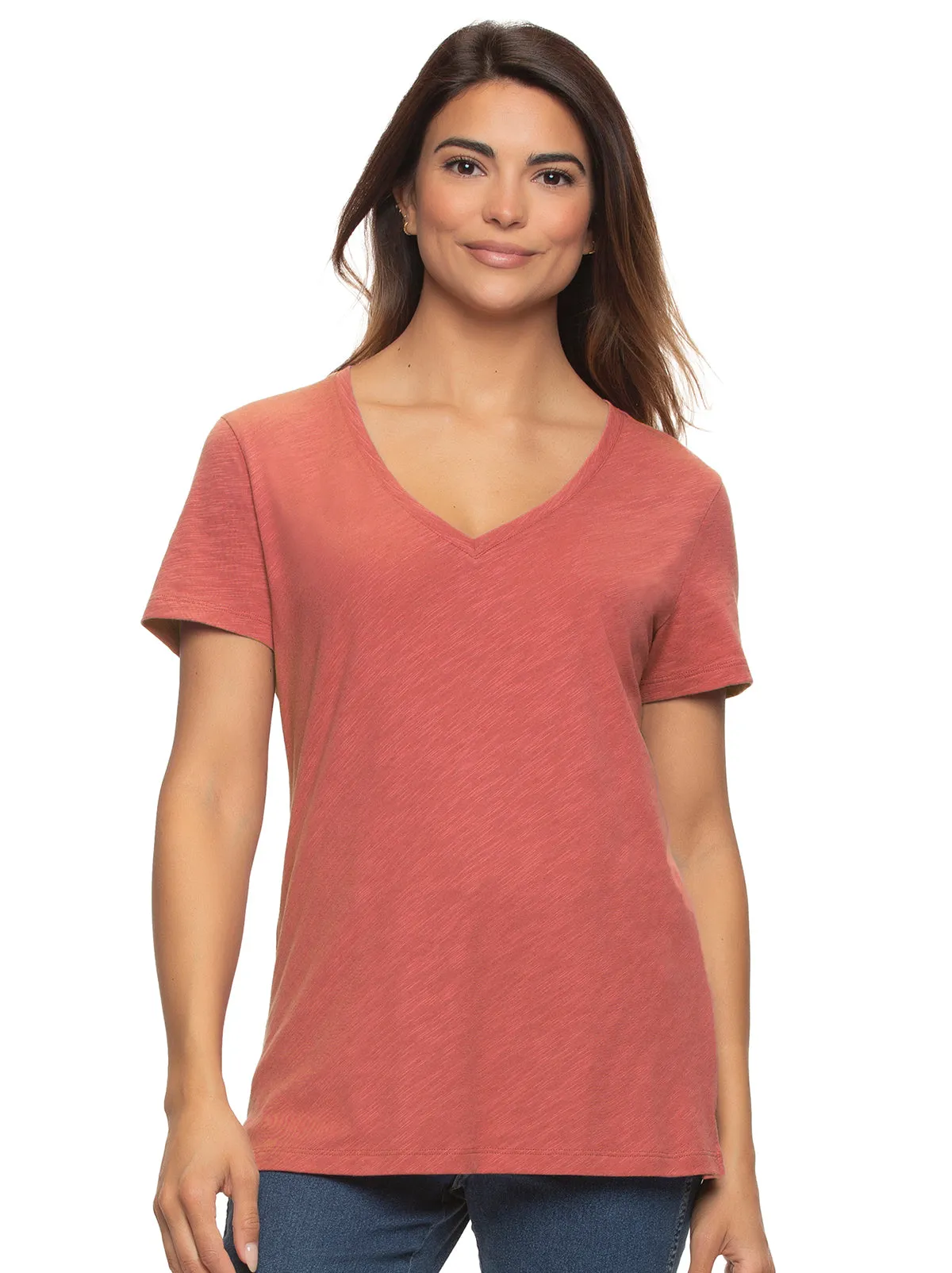 Slub Jersey V-Neck T-Shirt