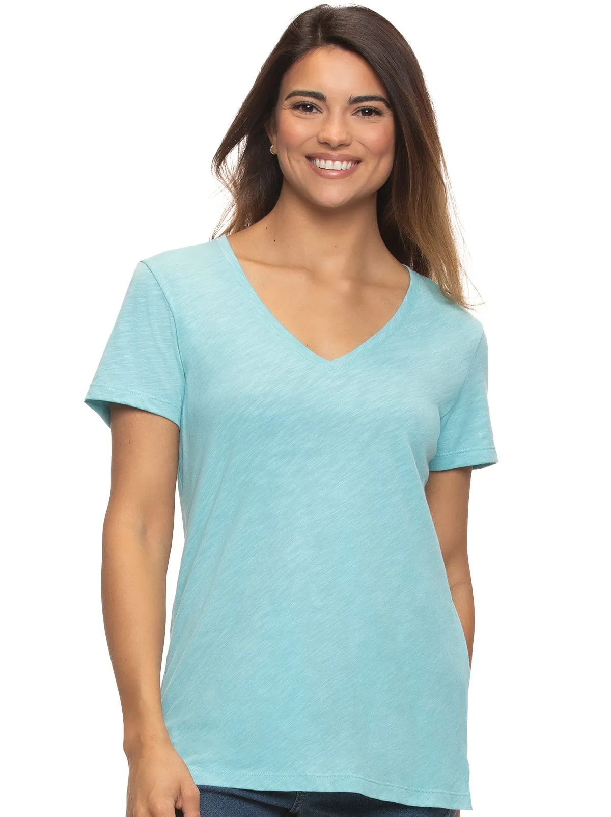Slub Jersey V-Neck T-Shirt
