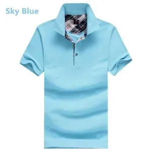 Solid Color Cotton Casual Golf Shirts