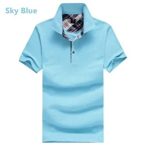 Solid Color Cotton Casual Golf Shirts