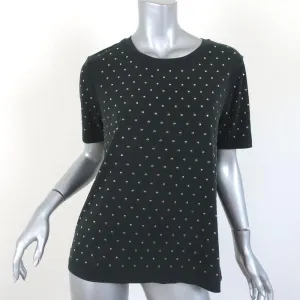 Splendid Studded Tee Eclipse Black Sandwash Jersey Size Small Short Sleeve Top