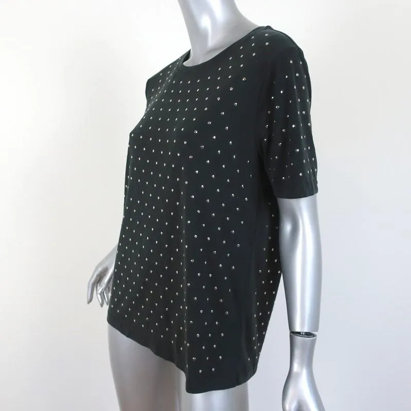 Splendid Studded Tee Eclipse Black Sandwash Jersey Size Small Short Sleeve Top