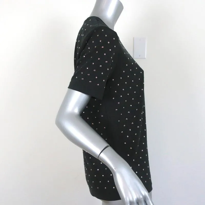 Splendid Studded Tee Eclipse Black Sandwash Jersey Size Small Short Sleeve Top