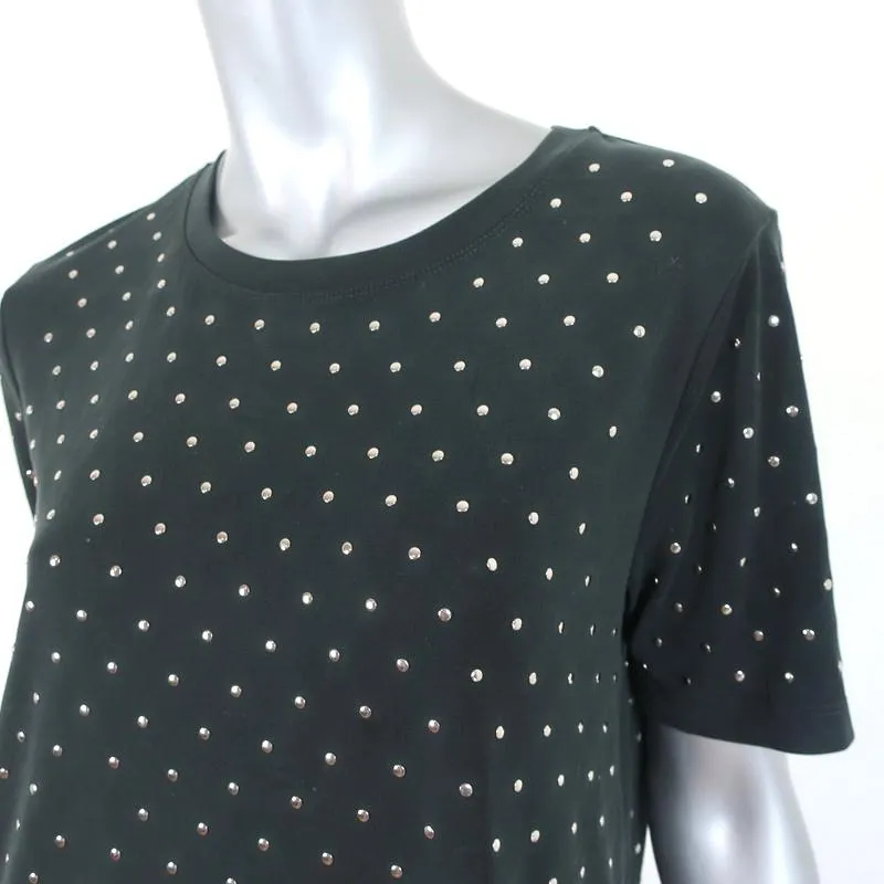 Splendid Studded Tee Eclipse Black Sandwash Jersey Size Small Short Sleeve Top