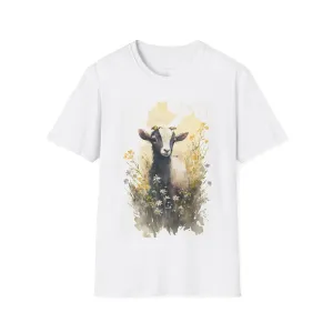 Spring Goat Shirt, Goat Tee Softstyle T-Shirt, Felicia