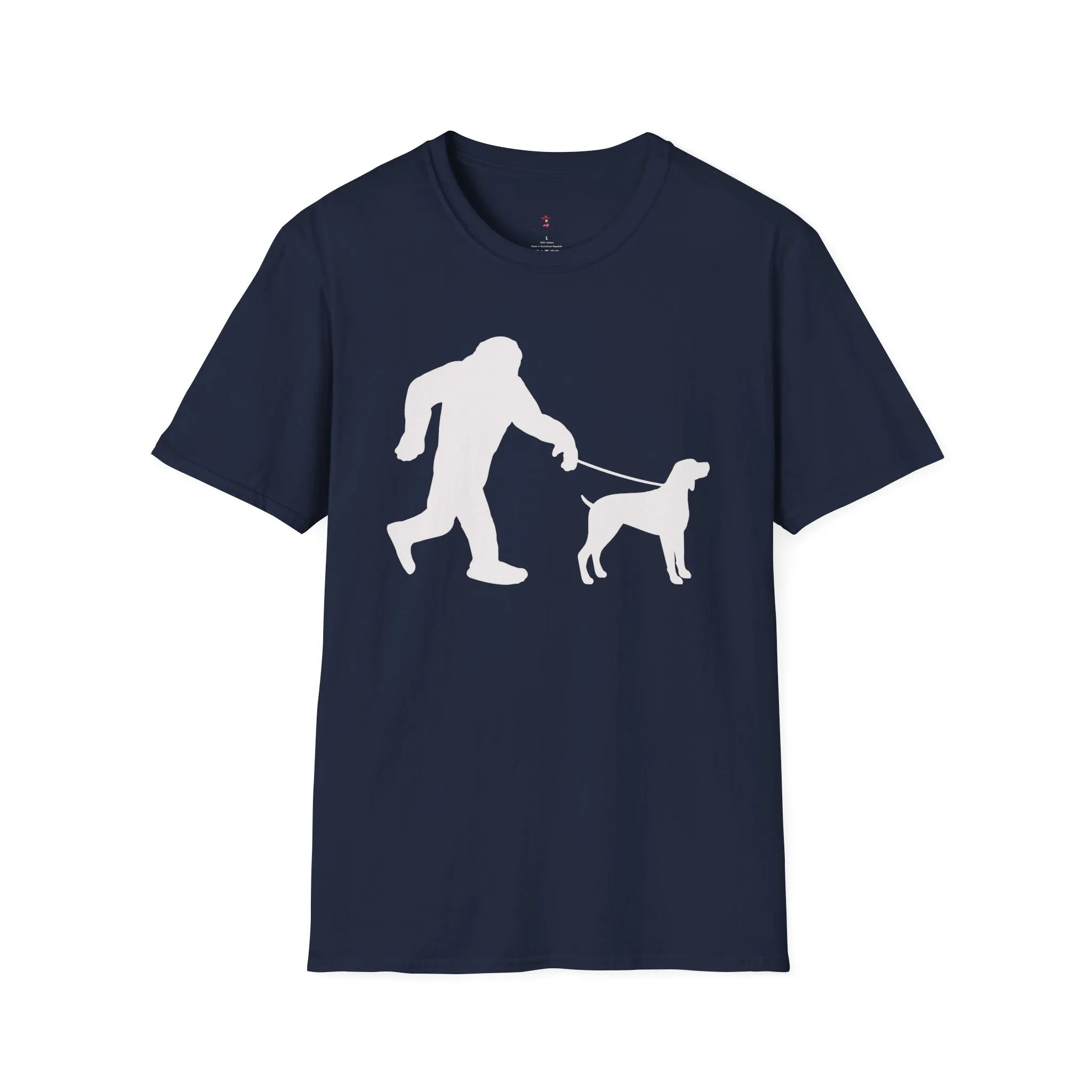Squatch Walking the Dog, Sasquatch, Softstyle T-Shirt