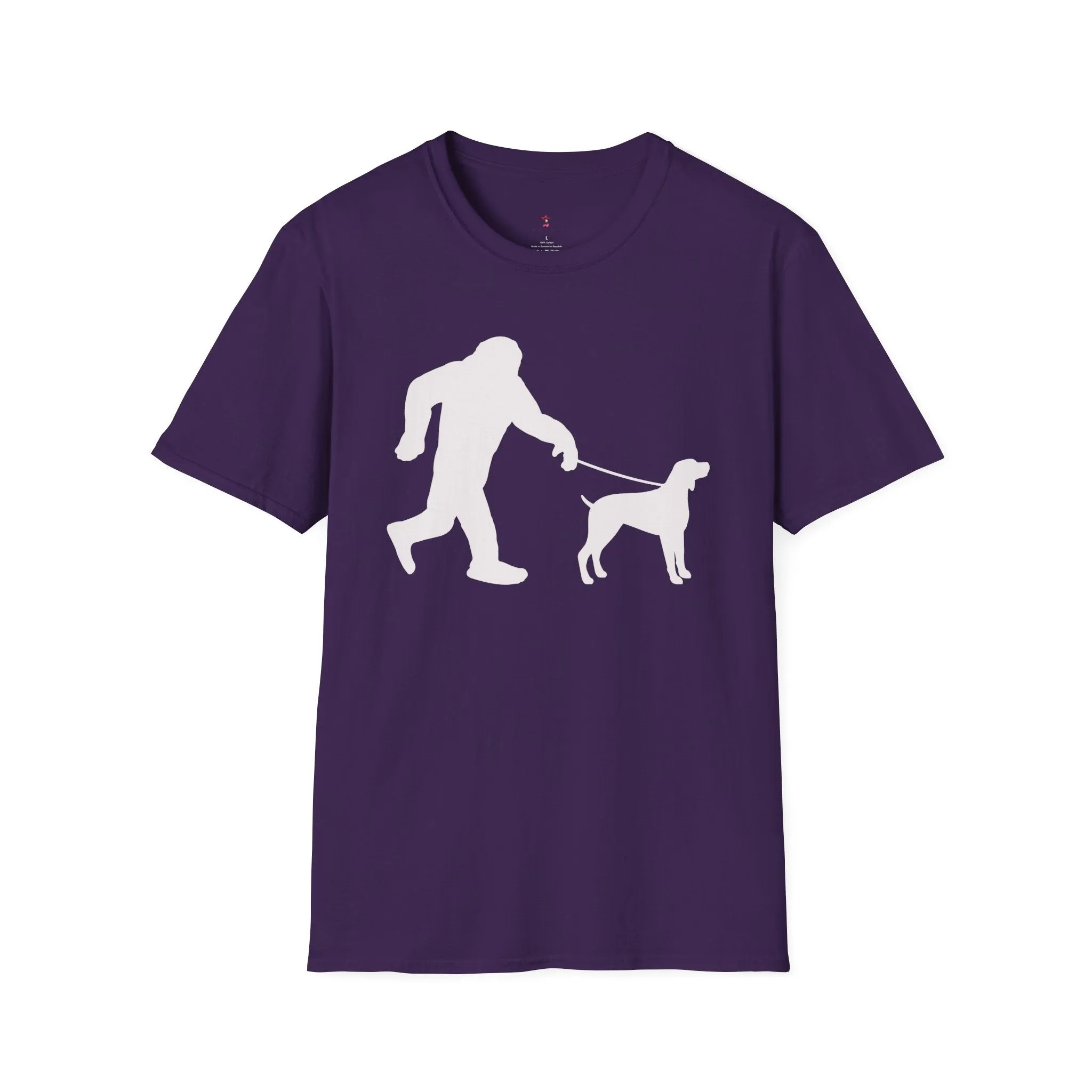 Squatch Walking the Dog, Sasquatch, Softstyle T-Shirt