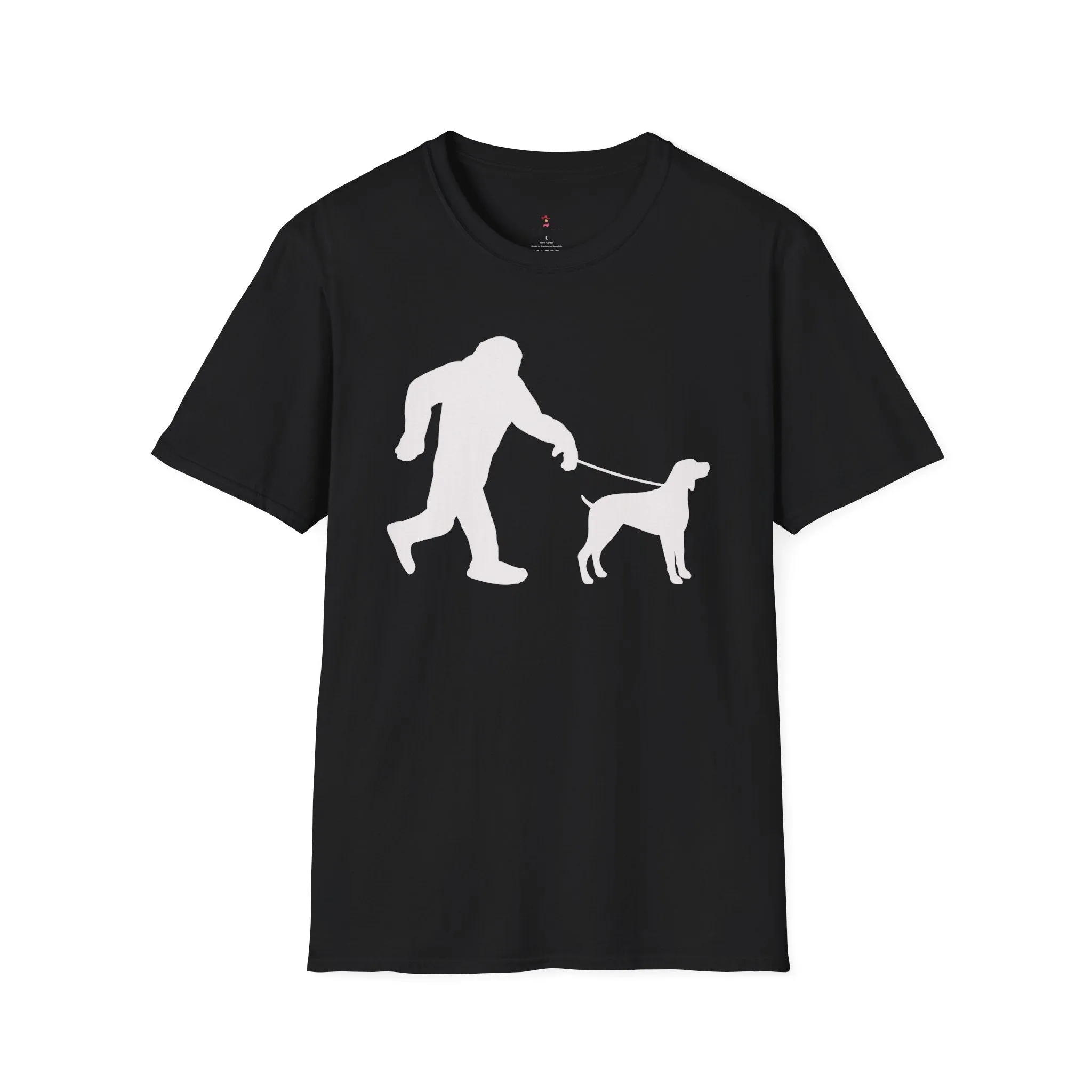 Squatch Walking the Dog, Sasquatch, Softstyle T-Shirt