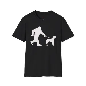 Squatch Walking the Dog, Sasquatch, Softstyle T-Shirt