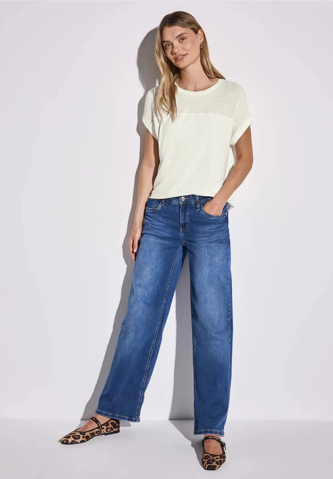 Street One top with perforated detail