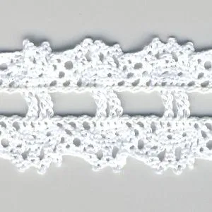 Stretch Torchon Lace #01 White