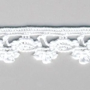 Stretch Torchon Lace #01 White