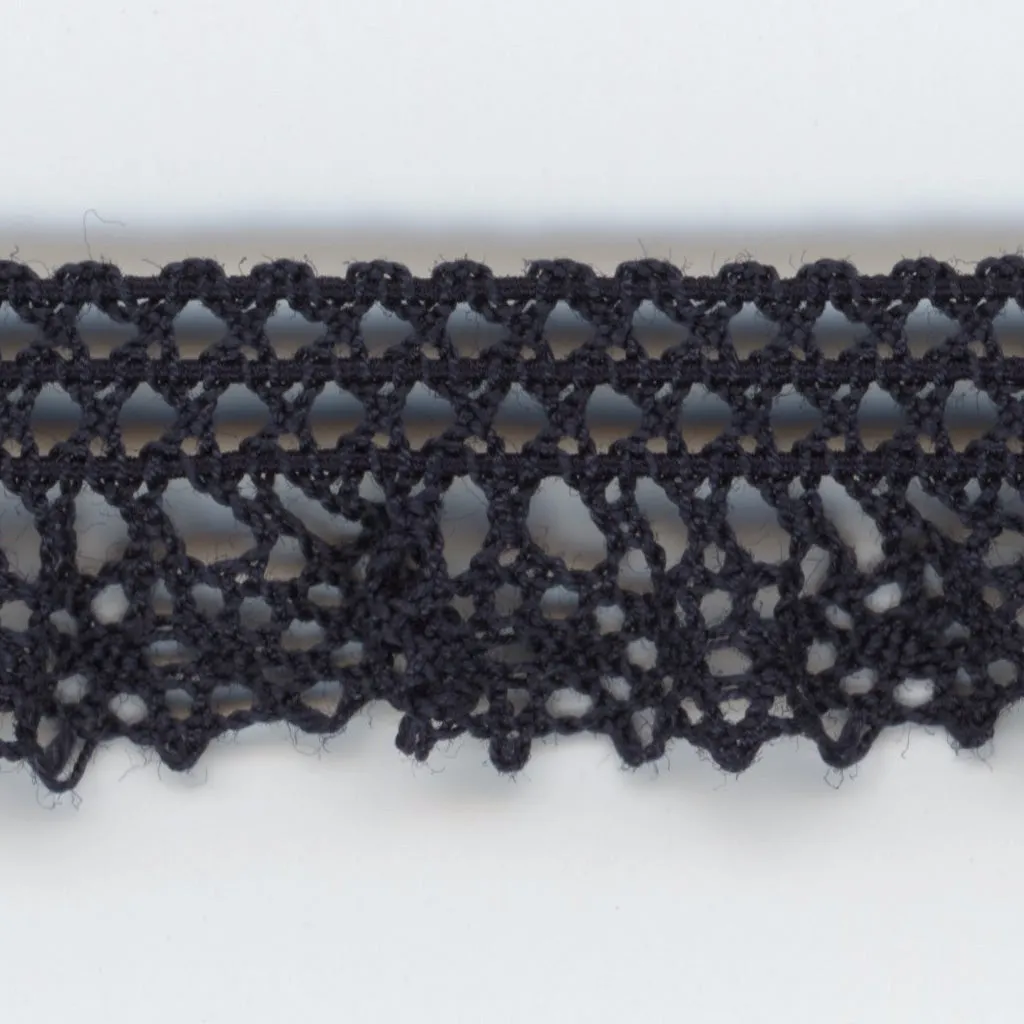 Stretch Torchon Lace #47 Night Blue