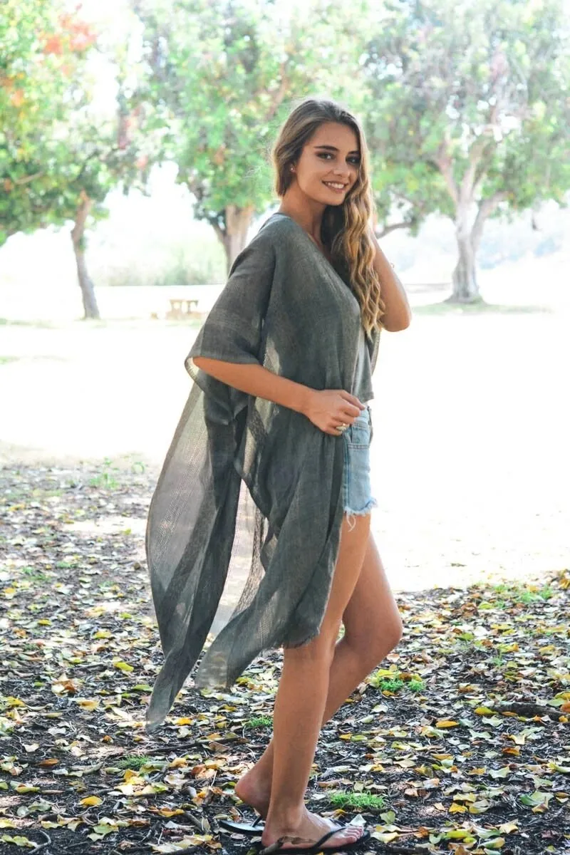 Summer Airy Kimono Duster Copper Rust