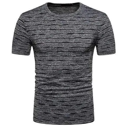 Summer Stripe Casual Cotton T Shirts