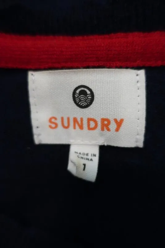 Sundry LA NY Sweater Navy Wool-Cashmere Size 1 Crewneck Pullover