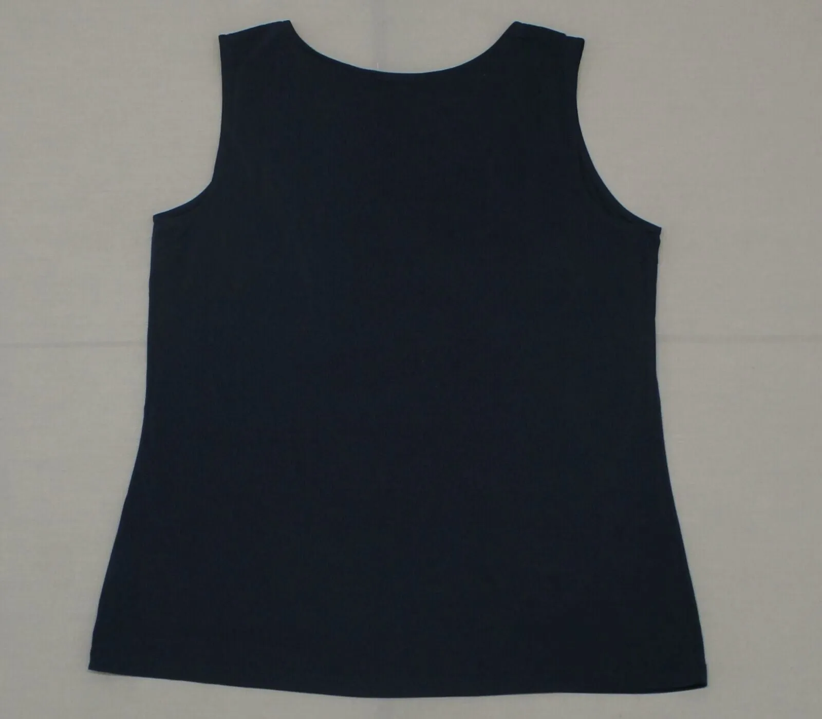 Susan Graver Women's Printed Sheer Chiffon Shirt and Tank Set Navy 14