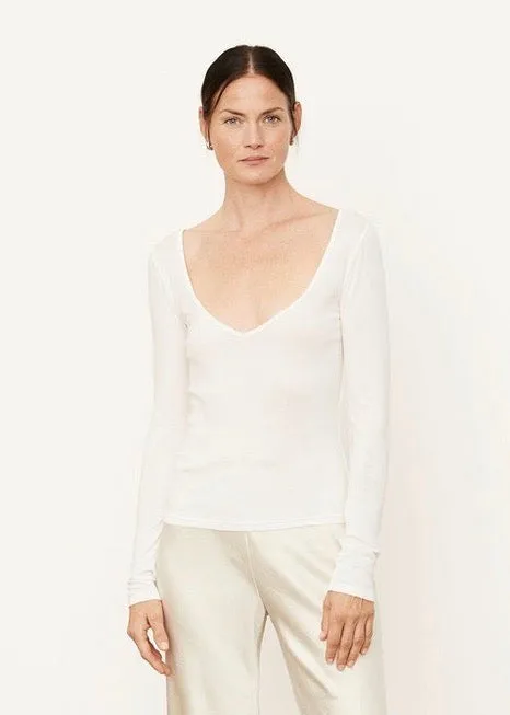 Sweetheart Neck Longsleeve (Off-White)