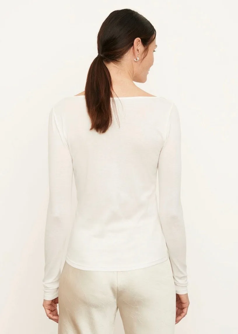 Sweetheart Neck Longsleeve (Off-White)