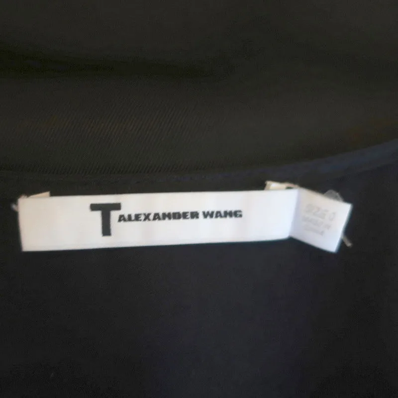 T by Alexander Wang Sleeveless Mini Dress Black Cupro-Modal Size 0