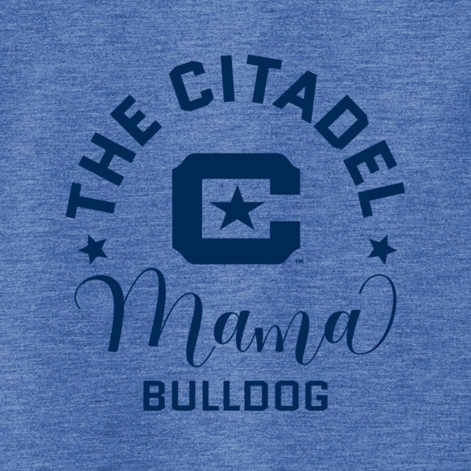 The Citadel, Mama Bulldog C Ladies Long Sleeve Tri-Blend Wicking Scoop Neck Raglan Tee Shirt