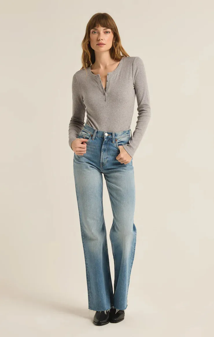 The Samara Rib Henley Bodysuit