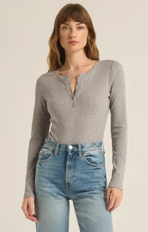 The Samara Rib Henley Bodysuit