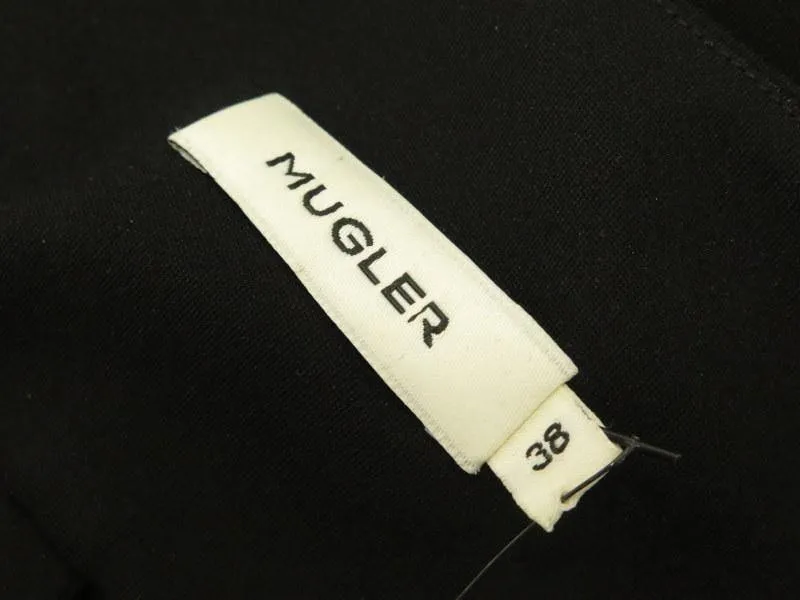 Thierry Mugler Women's Dress: Black Rayon Size 2, New