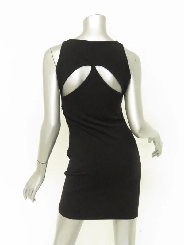 Thierry Mugler Women's Dress: Black Rayon Size 2, New