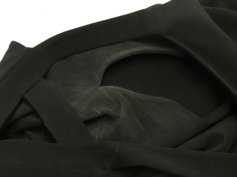 Thierry Mugler Women's Dress: Black Rayon Size 2, New