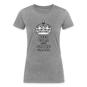 Tranquil High: Keep Calm and Smoke Ganja Tee by iZoot.com (Women's Fit)