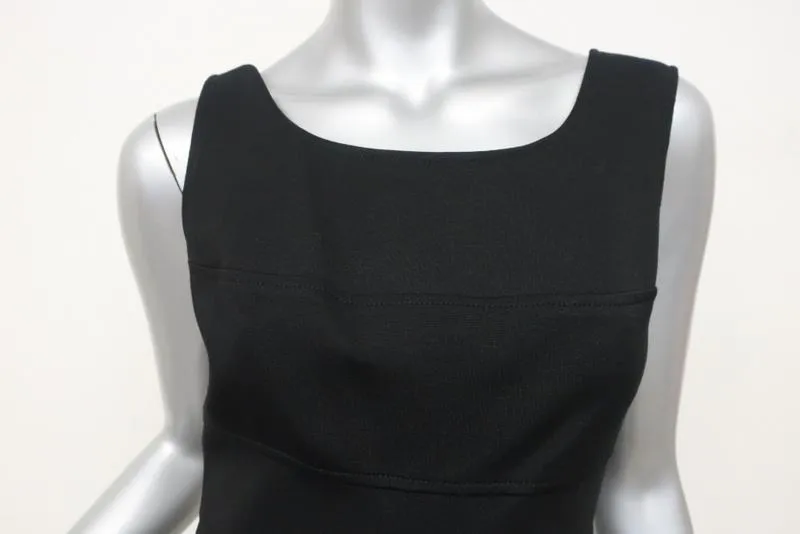 Trina Turk Dress Nikola Black Stretch Ponte Size 6 Sleeveless Fit & Flare NEW