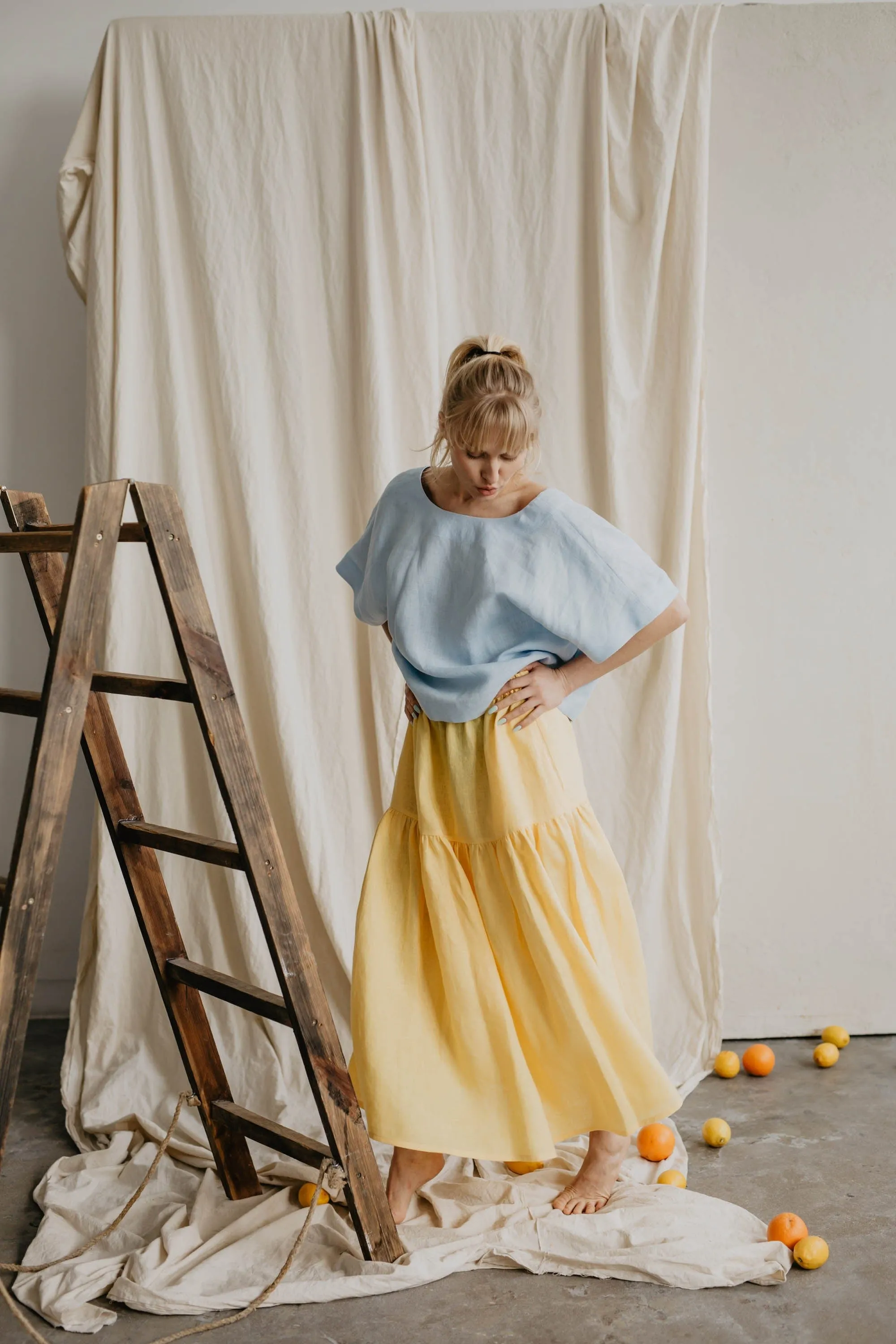 Vakare Women's Linen Skirt | Multiple Colours