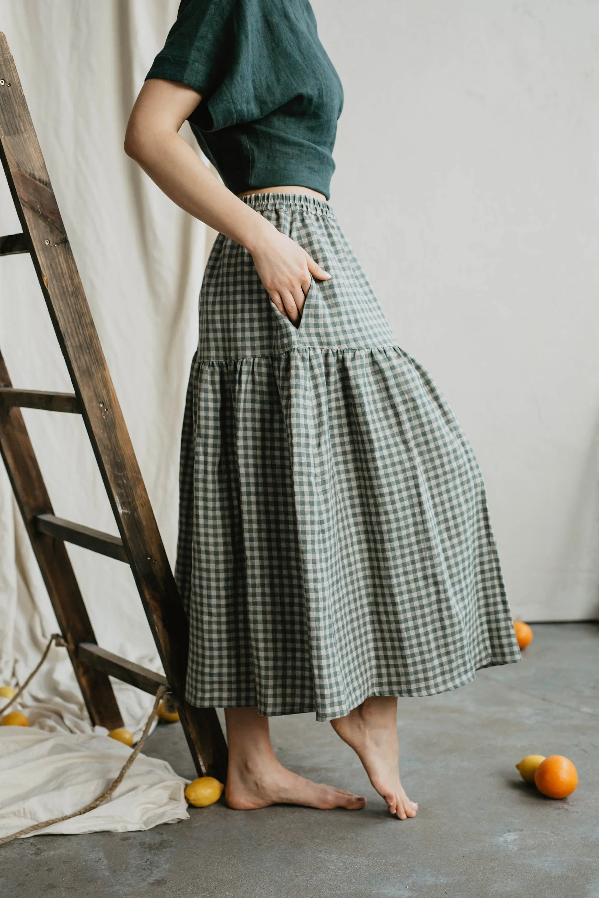 Vakare Women's Linen Skirt | Multiple Colours