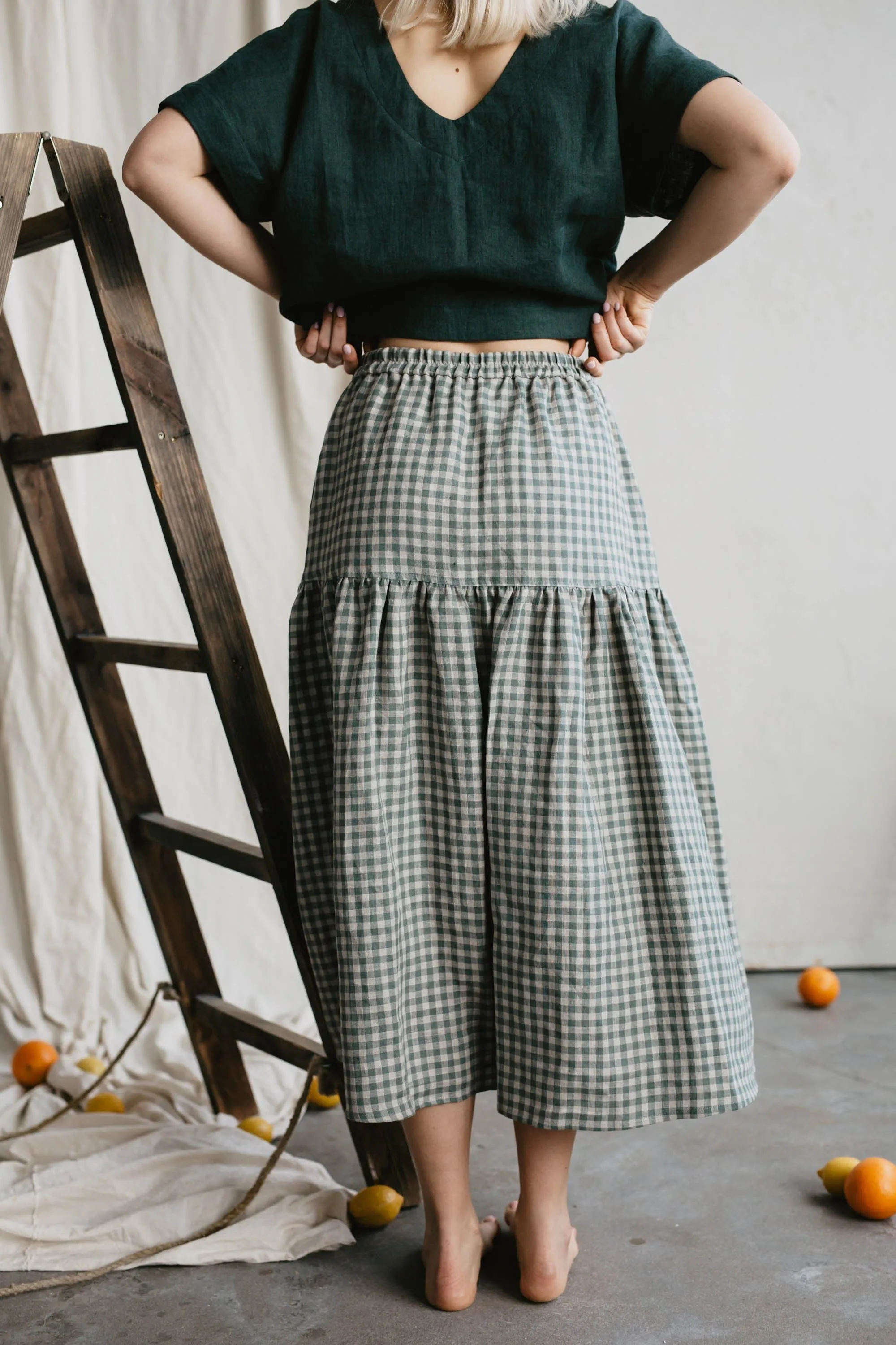 Vakare Women's Linen Skirt | Multiple Colours