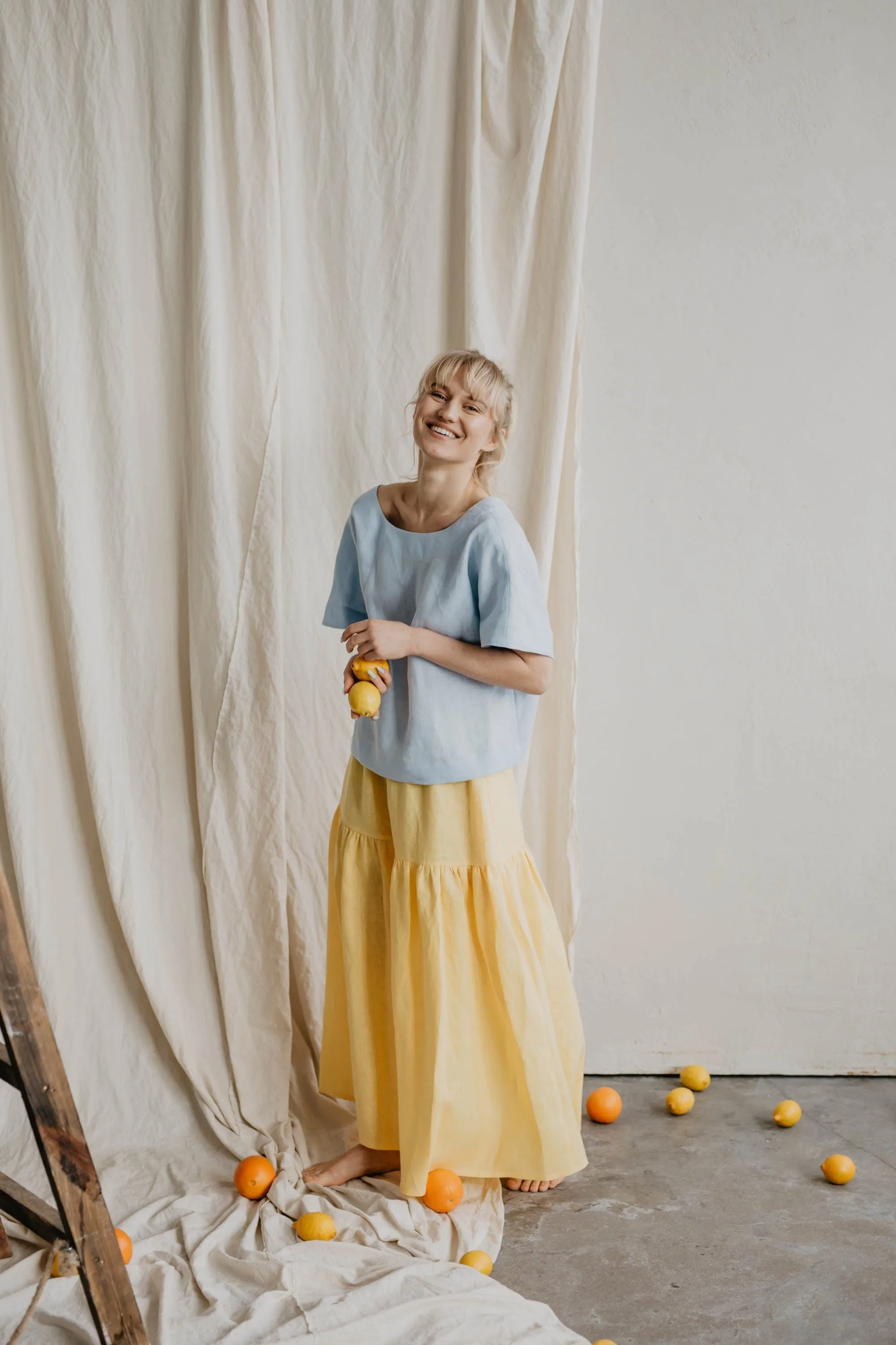 Vakare Women's Linen Skirt | Multiple Colours