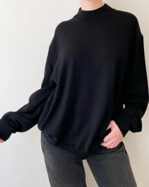 Vintage Black Mock Neck Sweater