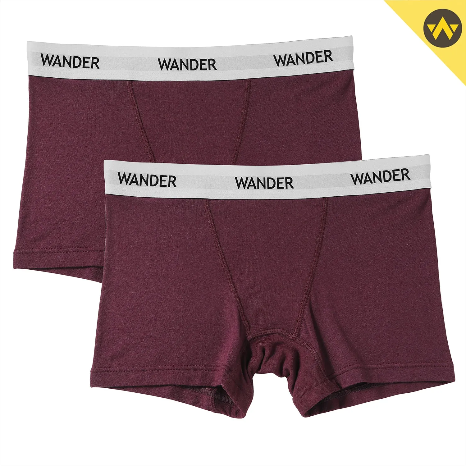 WOMEN BOXER BRIEFS 3" INSEAM 2 PACK