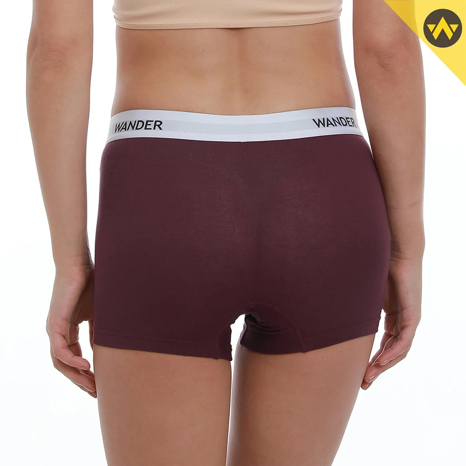WOMEN BOXER BRIEFS 3" INSEAM 2 PACK